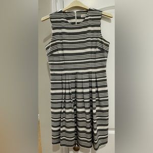 Calvin Klein Striped Pleated Dress - Size 10